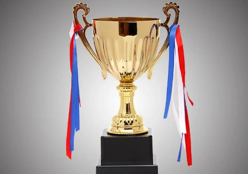 Высококачественный металлический трофей 26*10 см сувениры для Кубка Напечатанные