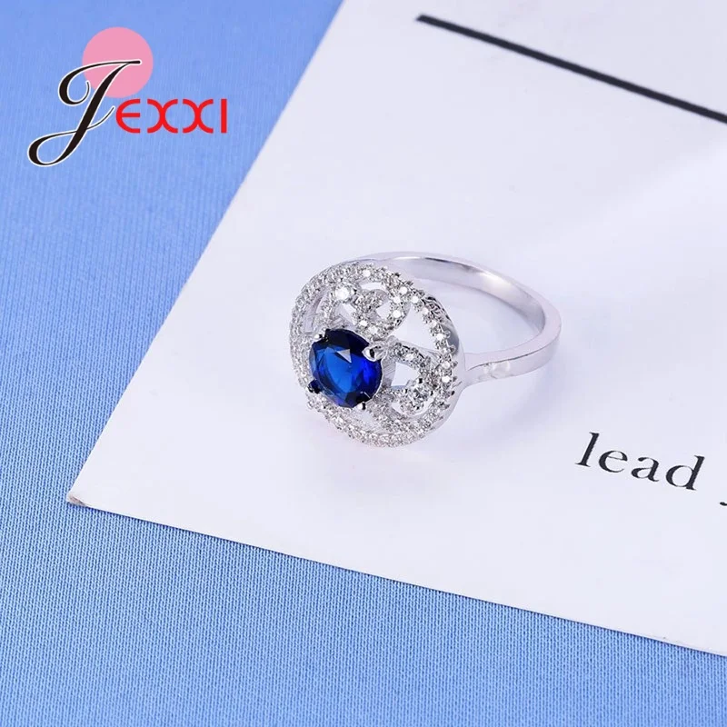 Популярные серебряные кольца для помолвки женщин австрийский Кристал из