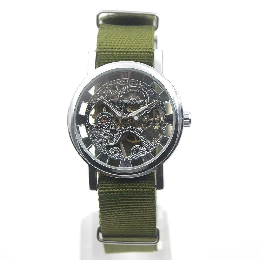 Армейский брезентовый ремешок зелено армейский прозрачный тонкий Чехол дизайн