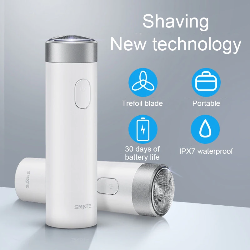 Новая бритва Xiaomi Smate турбинная электрический мужской перезаряжаемый нож для