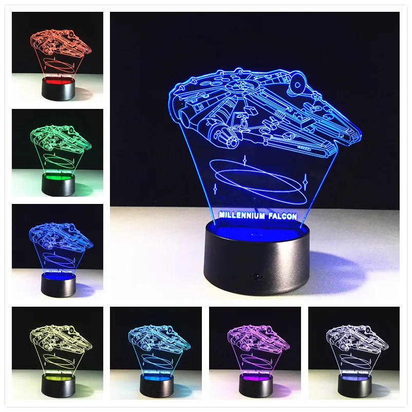 3d лампа креативная маленькая настольная светодиодсветодиодный на голову