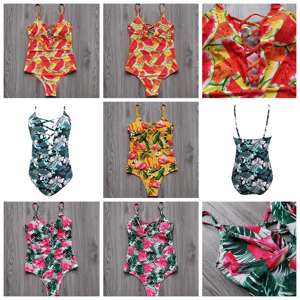 Сексуальный цельный купальник женский крест Монокини пуш ап купальный костюм с