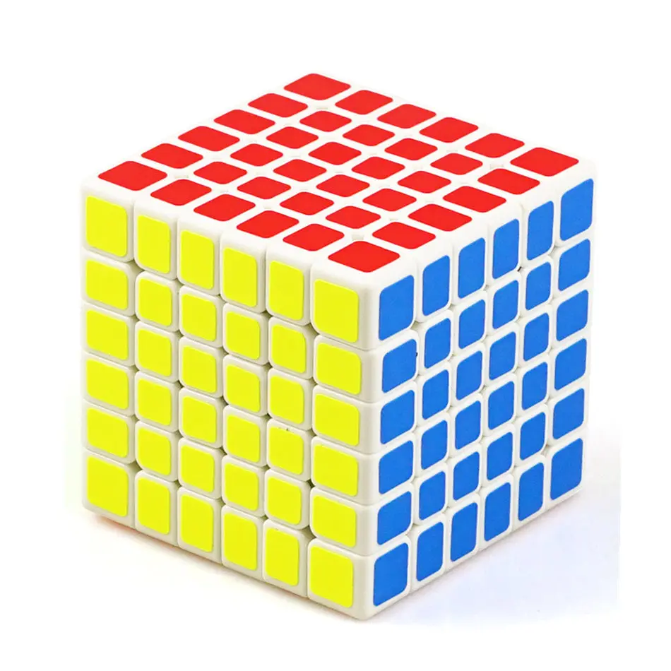 Shengshou 6x6 кубик рубика легендарный кубик черный белый стикер 6x6x6 волшебный куб 6 слоев скоростной Куб Профессиональная головоломка игрушка для детей подарок для детей - Цвет: Белый