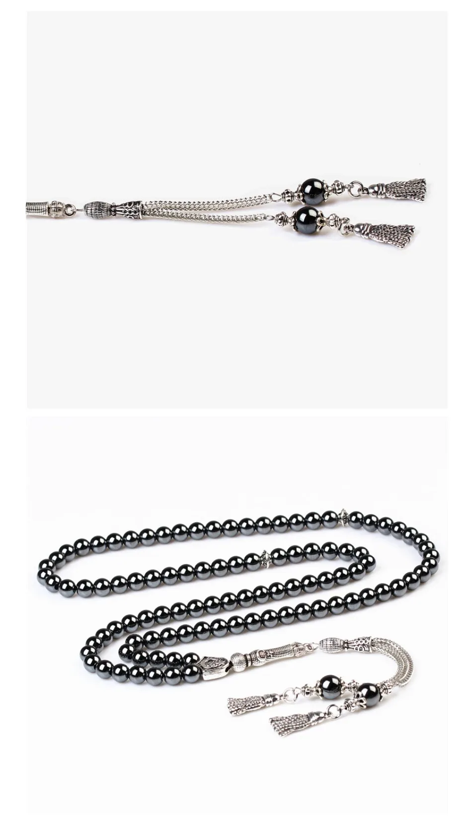 LOSHEREN натуральный гематит камень Tasbih мусульманские четки Tesbih ислам молитва бусы Мужские аксессуары Misbaha ислам ic браслеты