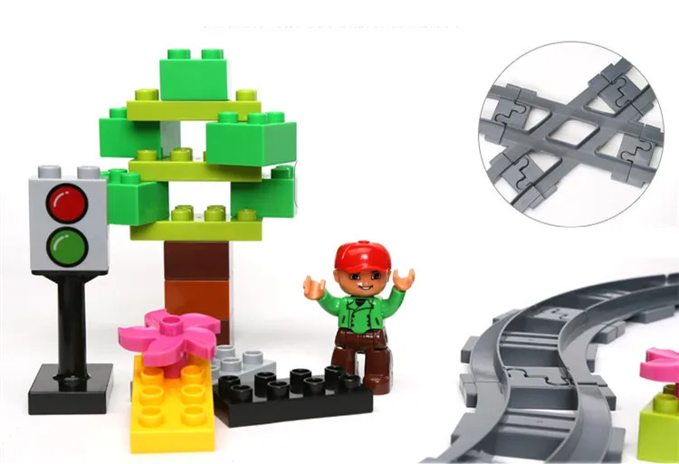 Детский конструктор железнодорожный поезд|train blocks|toy diyassembly toy |