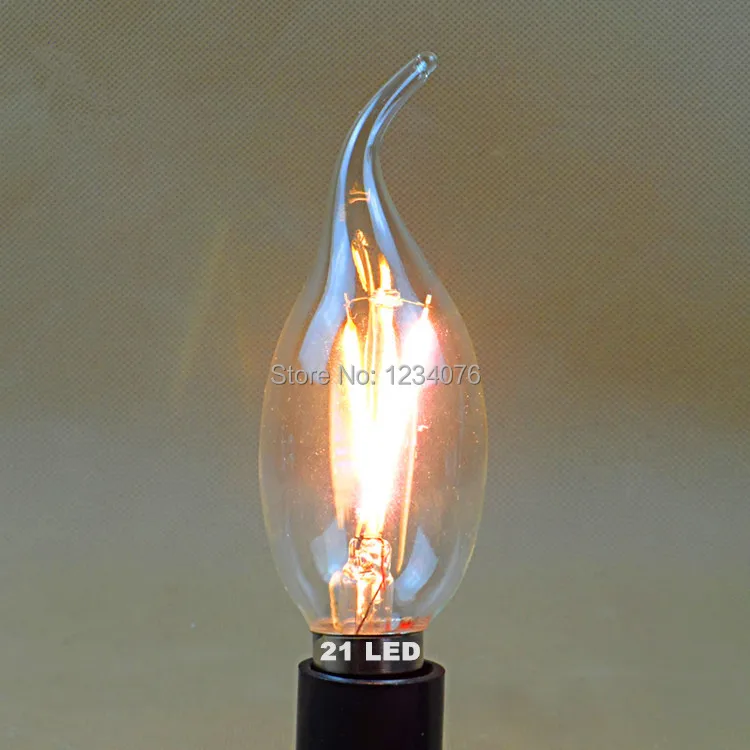 Лидер продаж светодиодный НКА светодиодная лампа накаливания 2 Вт 4 C35 переменный