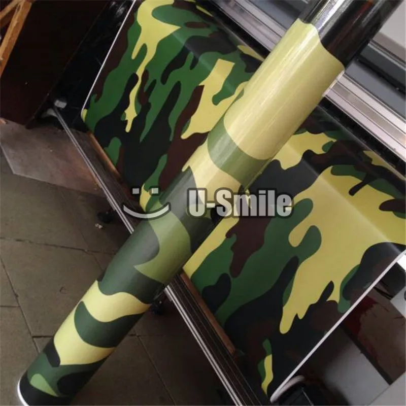 

Jumbo Elite Green Camouflage Car Wrap Jungle Urban Camo Vinyl Sheet Bubble Free For SUV TRUCK Jeep 30M/Roll