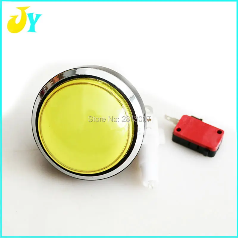 60 мм хромированная подсветка 12 В светодиодная аркадная кнопка с