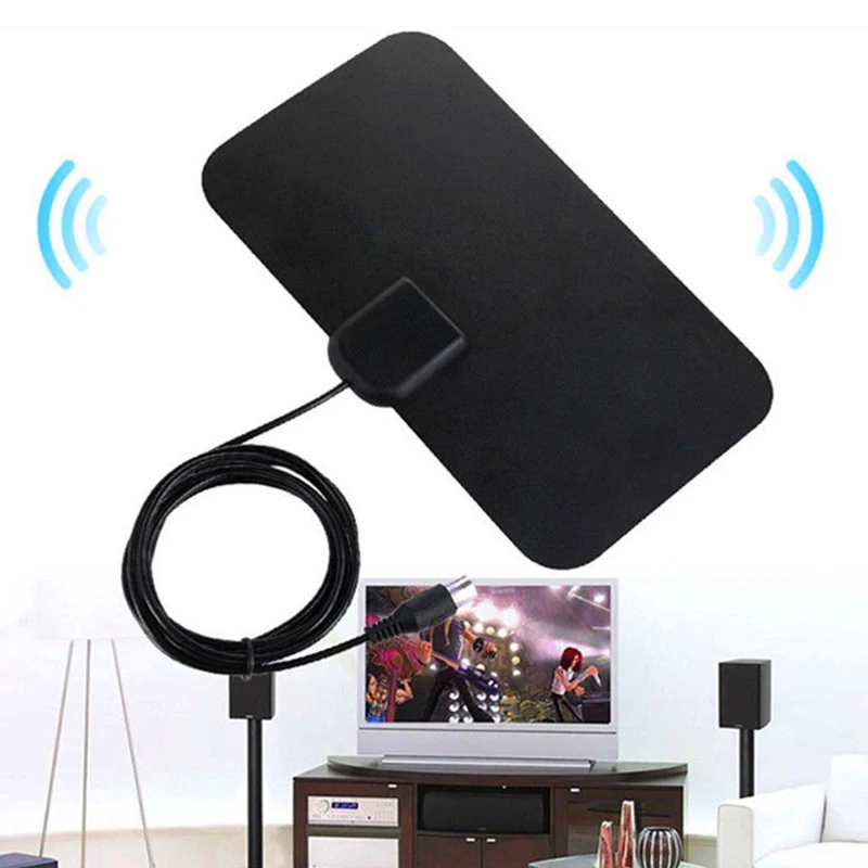 Плоский HD цифровой Крытый зум ТВ антенна HDTV 50 миль диапазон TVFox VHF UHF DVB |