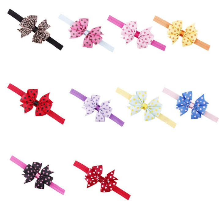 Best Deal Lovely Sweet Children's Elastic Force Hair Band Princess Baby Girl Round Dot Bowknot Hairband 1pcs | Детская одежда и