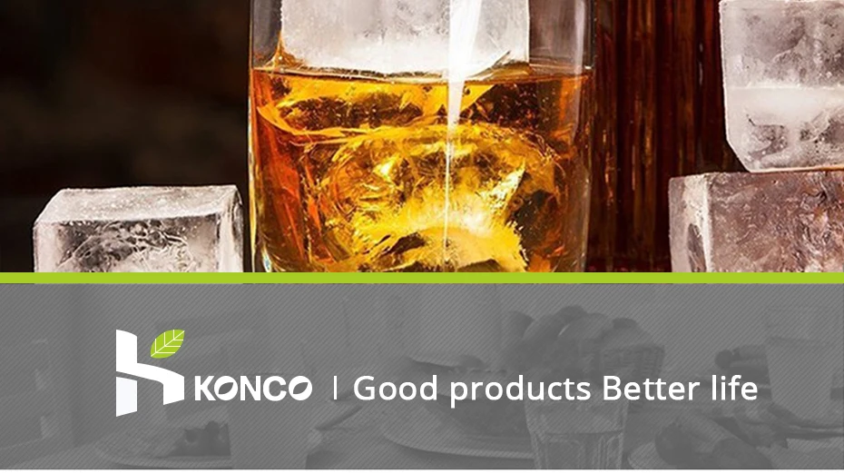 Konco 3d Волшебная большая силиконовая форма для льда, квадратная форма для приготовления мороженого, сделай сам, фруктовая форма для приготовления льда, кухонный бар, питьевая форма для мороженого