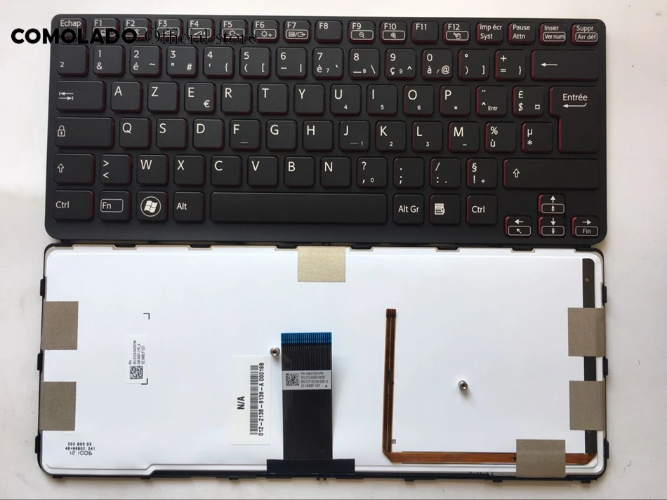 FR Французская клавиатура для Sony VAIO SVE 14 SVS14 SVE14A с черно белой клавиатурой