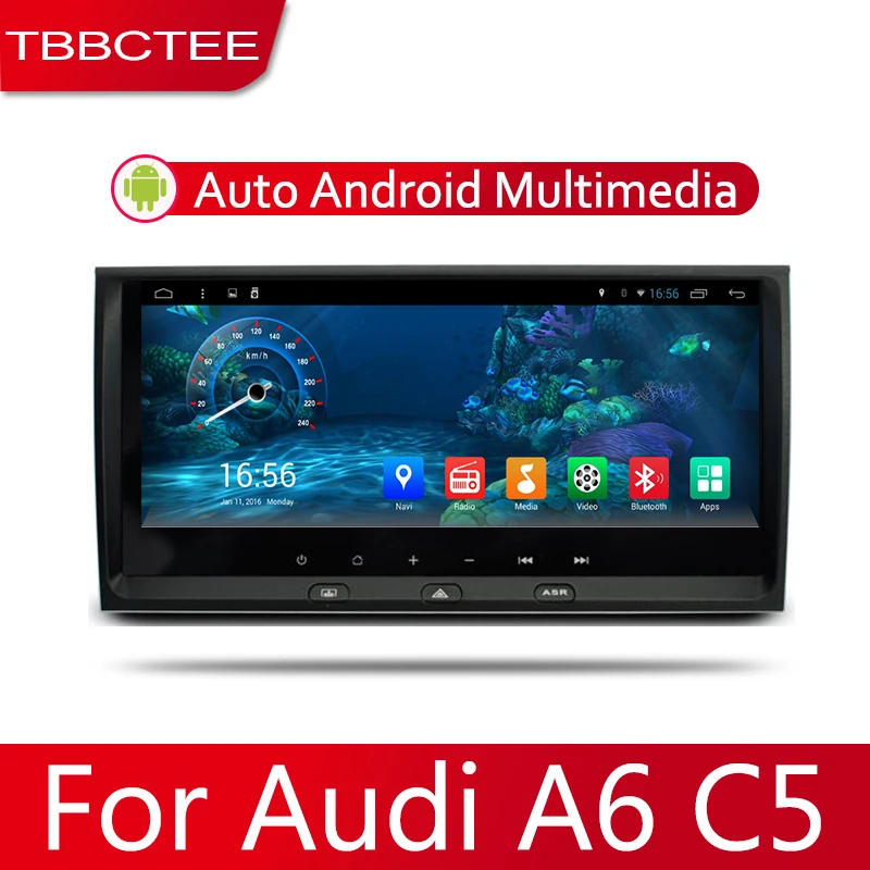 Android 2 Din Автомобильный Радио мультимедийный видео плеер Авто Стерео gps карта для Audi A6 C5 1997~ 2006 медиа Navi навигация