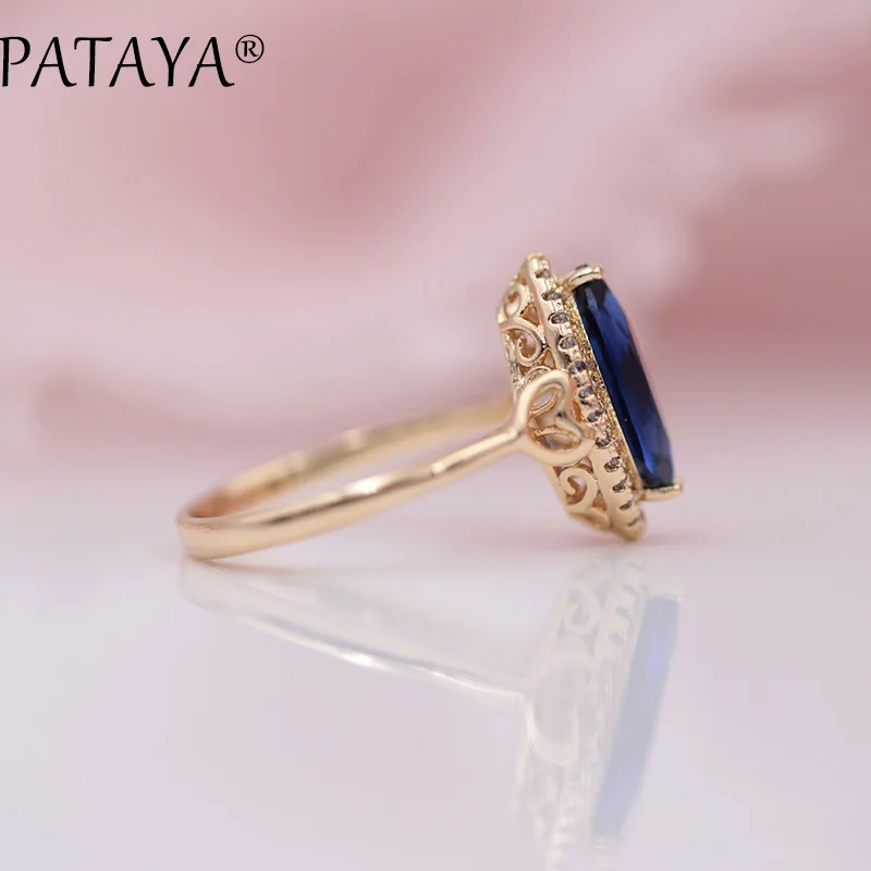 PATAYA, Новое поступление, кольца с конским глазом, натуральный циркон, 585, розовое золото, для женщин, для свадьбы, вечеринки, модные, милые, Роскошные, ювелирные изделия, 5 цветов