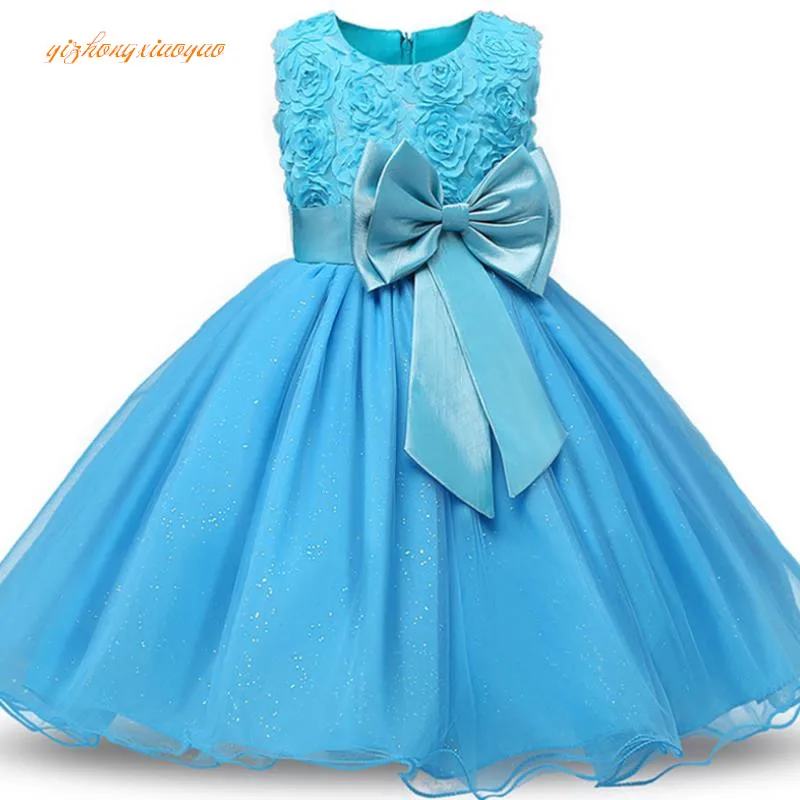 2019 Vestidos Mujer Girl Baptism New Dress Sleeveless Kid Dresses Girls Clothes Party Princess Nina 0-9 Year Birthday | Детская одежда
