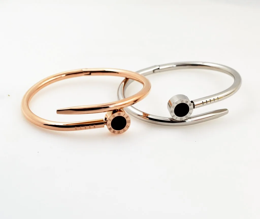 New Rome Digital Black And White Double Shell With Crystal Bracelet Titanium Gold Bracelets For Women Men Jewelry bangle gift | Украшения и