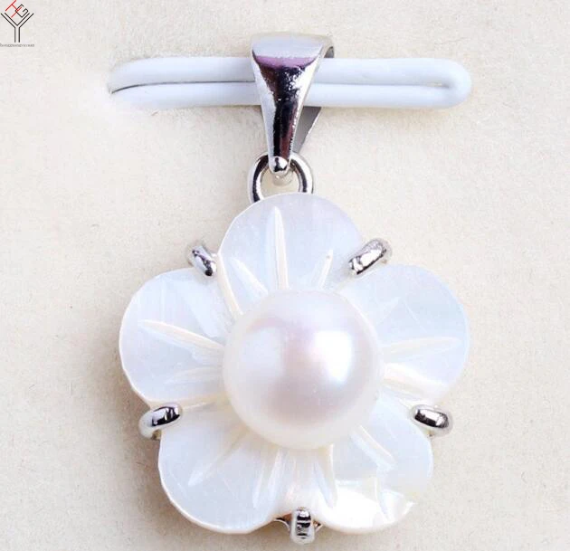 Женское ювелирное ожерелье с подвеской яркая белая жемчужная раковина жемчужный