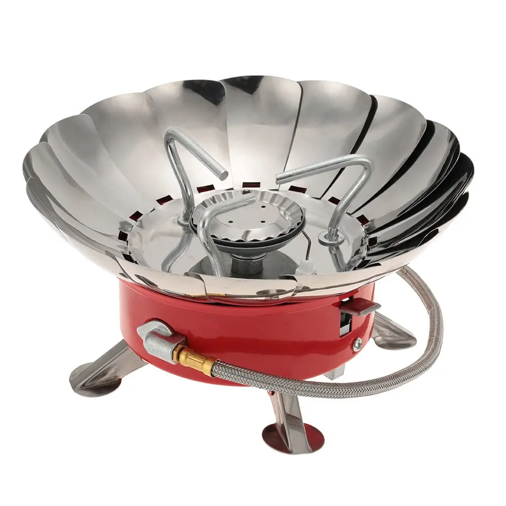 Новая газовая плита с защитой от ветра для кемпинга фильтром бутанового газа