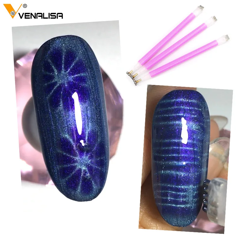 Новый Venalisa магнитные пластины магнитная ручка 3d глаза кошки гель для ногтей