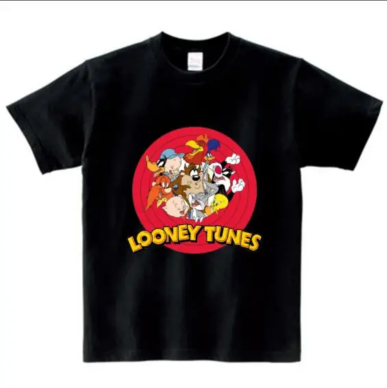 black Новая футболка Looney Tunes, Тасманский Дьявол, футболка с принтом «Sorry Not My Day To Care», Детская футболка с короткими рукавами, популярная летняя рубашка для маленьких мальчиков, MJ - Цвет: black