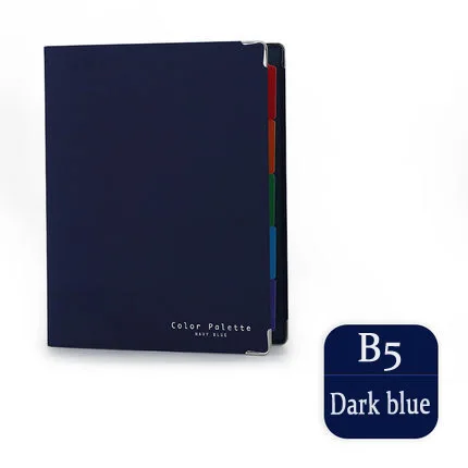 Navy Blue Smodapen Блокнот Утолщение простой высококлассный бизнес ноутбук металлический Железный Скрепка креативные канцелярские принадлежности - Color: Navy Blue
