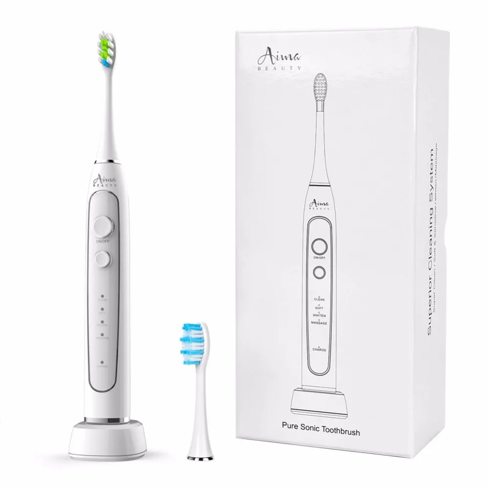 Sonic Electric Toothbrush Rechargeable Teeth Clean Smart Timer Travel Tooth Brushes With 1 Case 2 Brush Head | Бытовая техника
