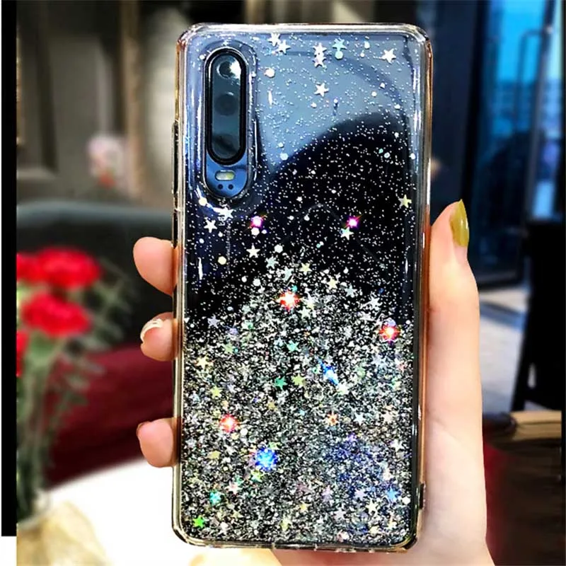 Чехол для Huawei Y6 Prime 2018 Y7 Y9 2019 honor 8 9 10 lite 7A 7C 7X 8X блеск Bling Star чехол телефона мягкая