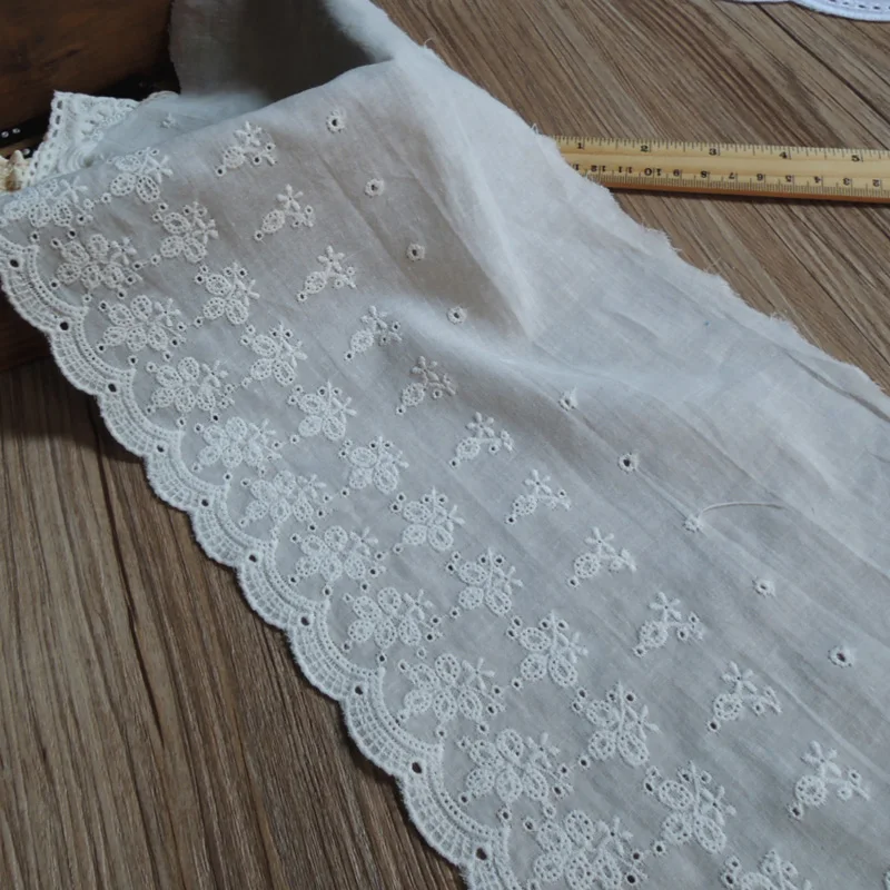 Хлопчатобумажная ткань с вырезами вышивкой ушками кружевом 20 см аксессуар для