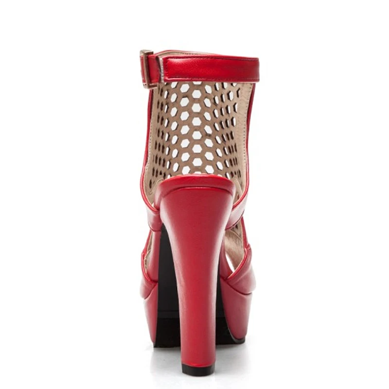 Модные летние женские туфли из PU искусственной кожи Большие размеры 34 50