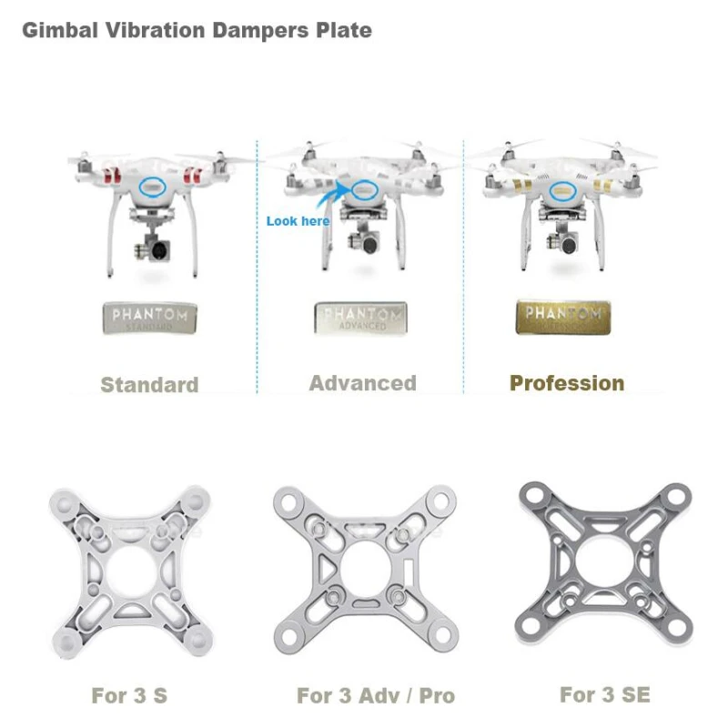 Стабилизатор вибрации с защитой камеры амортизирующая плата для DJI Phantom 3 Standard