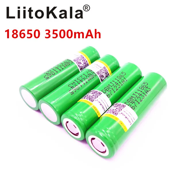 Литий ионный аккумулятор LiitoKala для MJ1 18650 INR18650MJ1 10 А 3500 мАч|Перезаряжаемые батареи|