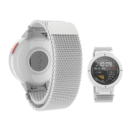 Металлический Milanese Loop Band для Xiaomi Huami AMAZFIT Verge 3 20 мм умные часы заменить браслет 20 мм Ремень Замена аксессуары - Цвет: silver