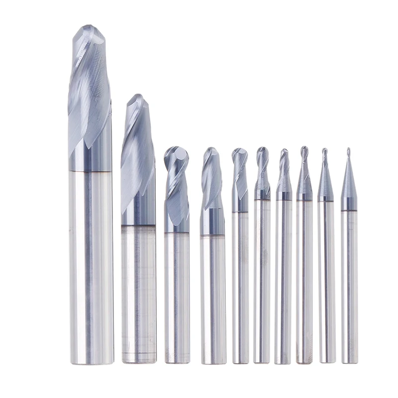 DANIU R0.5-R5mm шаровой нос карбида вольфрама Концевая фреза HRC55 TiAlN покрытие концевой