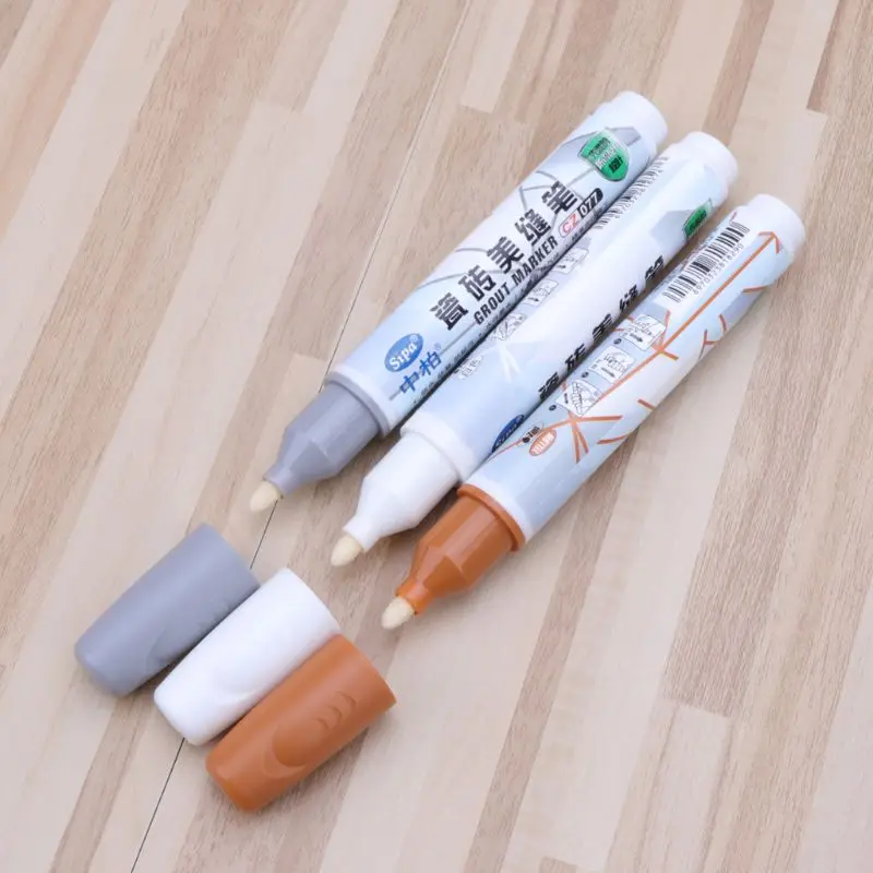 White Grout Pen Tile Gap Repair 3 Colors Refill Waterproof Mouldproof |