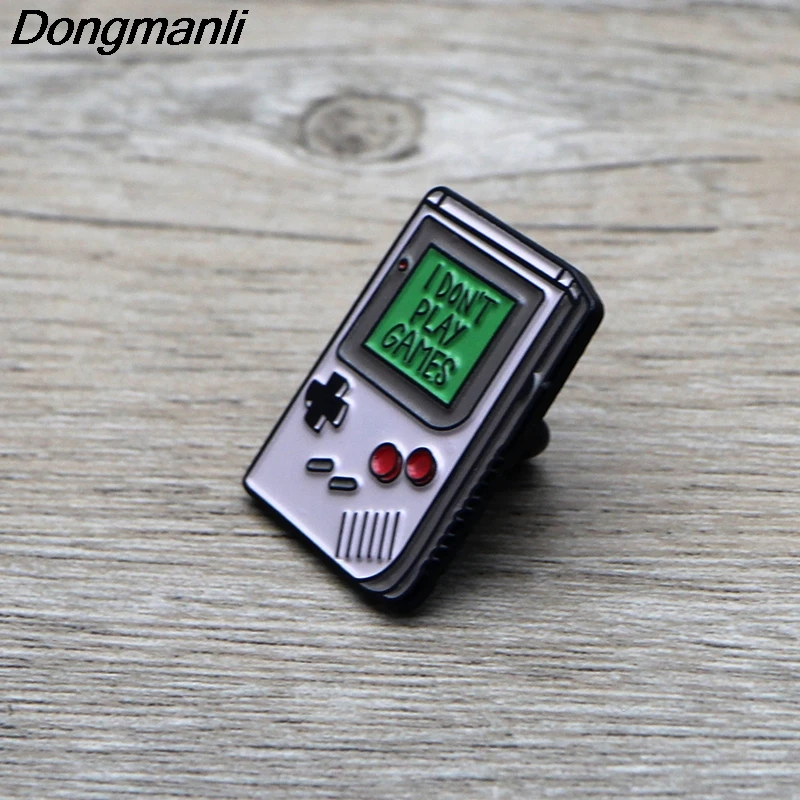 L3526 игровая машина я не играю в игры булавки металлические эмалированные булавки для рюкзака/сумки/джинсовой одежды значок лацкан булавка брошь бижутерия 1 шт