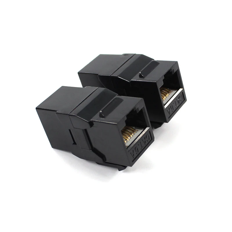 

Gigabit RJ45 Cat.6 inline coupler female adapter - unshielded adapter for blank patch panel/ wall plate
