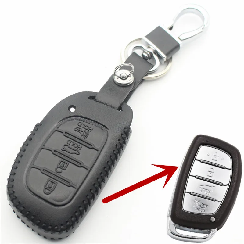 Чехол для ключей FLYBETTER из натуральной кожи для hyundai I40/I30/IX25/IX35/Tucson/Verna/Solaris/Elantra/Accent/I45/New Santafe L2221