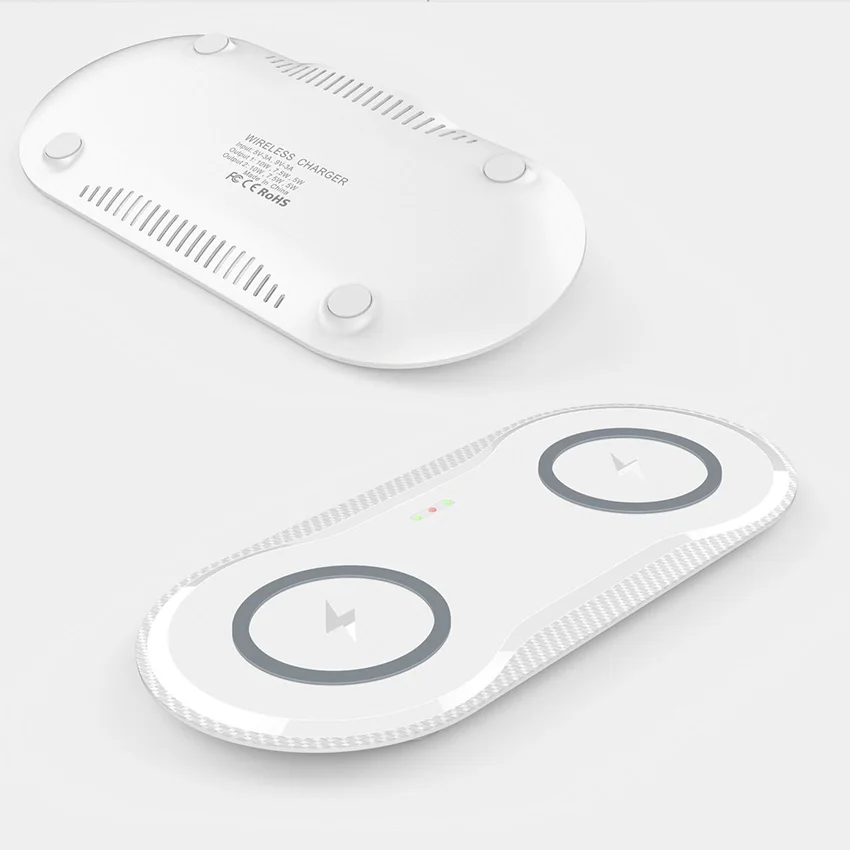 Беспроводное зарядное устройство QI 20 Вт быстрая Беспроводная зарядка Duo Pad для