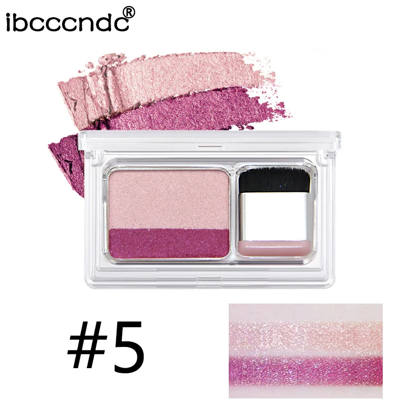 Совершенно новая палитра блестящих теней для век 2 цвета косметика в Корейском