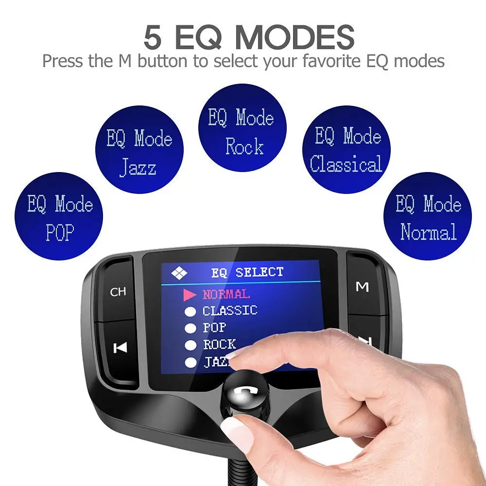 Nulaxy комплект автомобильного зарядного устройства Bluetooth fm передатчик модулятор