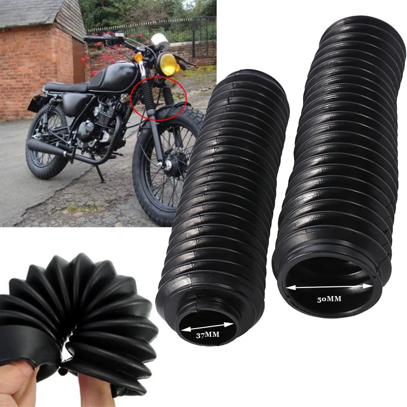 2x черный мотоцикла Dirt Bike вилка пыли крышка гетры загрузки шок резиновые