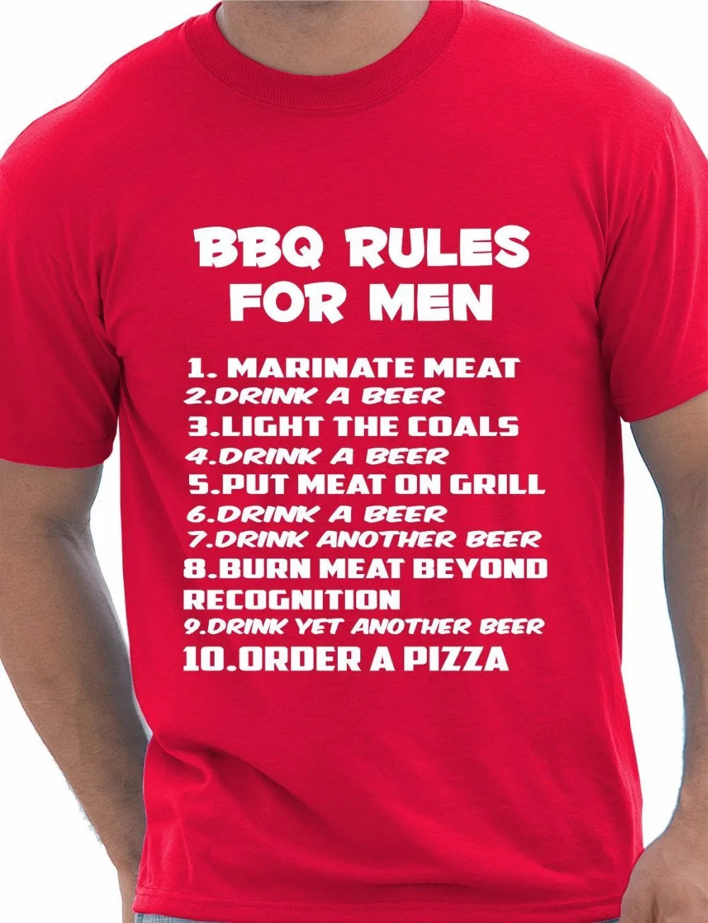 

Barbeque Rules For Men Funny Chef Birthday Mens Unisex T-Shirt More Size and Colors-A602