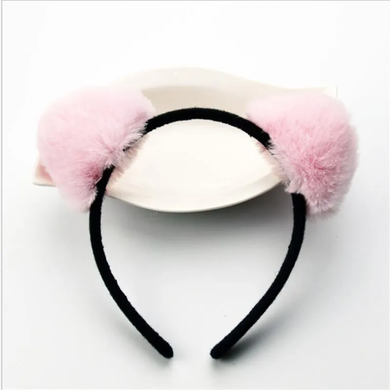 Korean Cloth Short Plush Cat Ear Headband Cute Women Girls Kids Party Festival Fantastic Hair Accessories HairBand | Аксессуары для