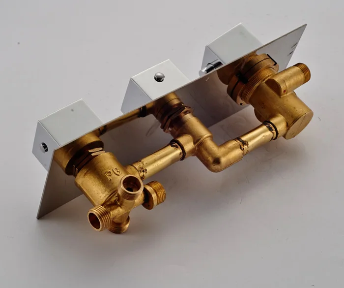 Латунный термостатический тройной смеситель лучшего качества для душа с