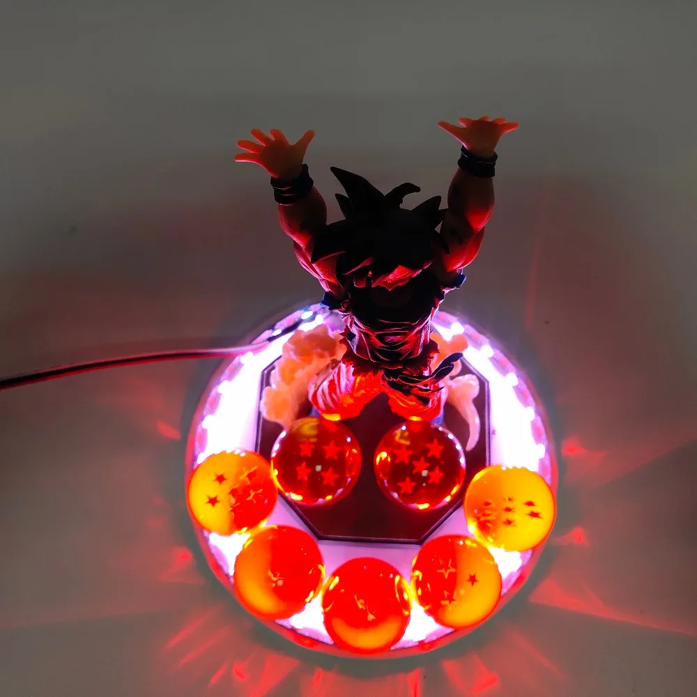 Dragon Ball Z Son Goku Genki Dama Spirit Bomb Led 3D Электрический ночной Светильник Dragon Ball Super Goku Spirit Bomb Led настольная декоративная лампа