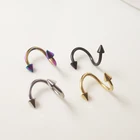 Бесплатная доставка, 2 шт., 16 г, острие из нержавеющей стали, закрученный в спираль, кольца для губ, ушей, губ, Ювелирные Украшения Для Пирсинга Ушей