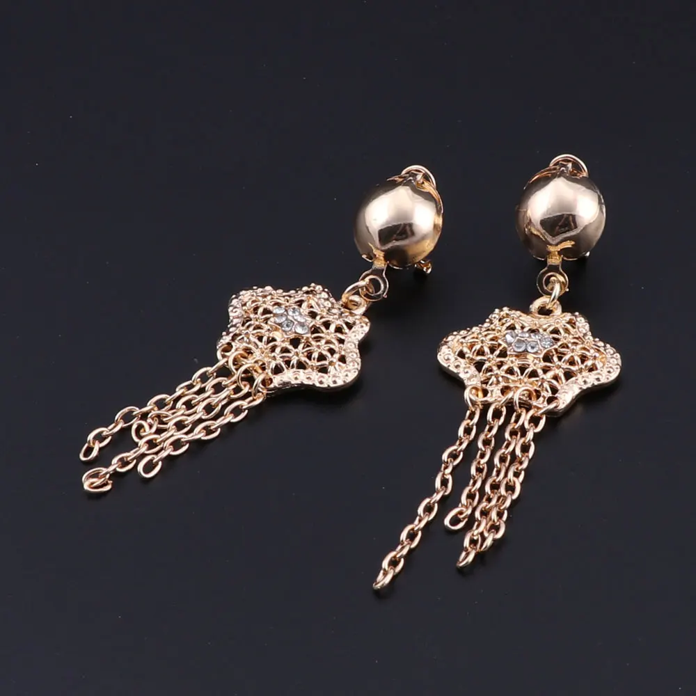 Изысканный комплект ювелирных изделий золотого цвета в Дубае нигерийские