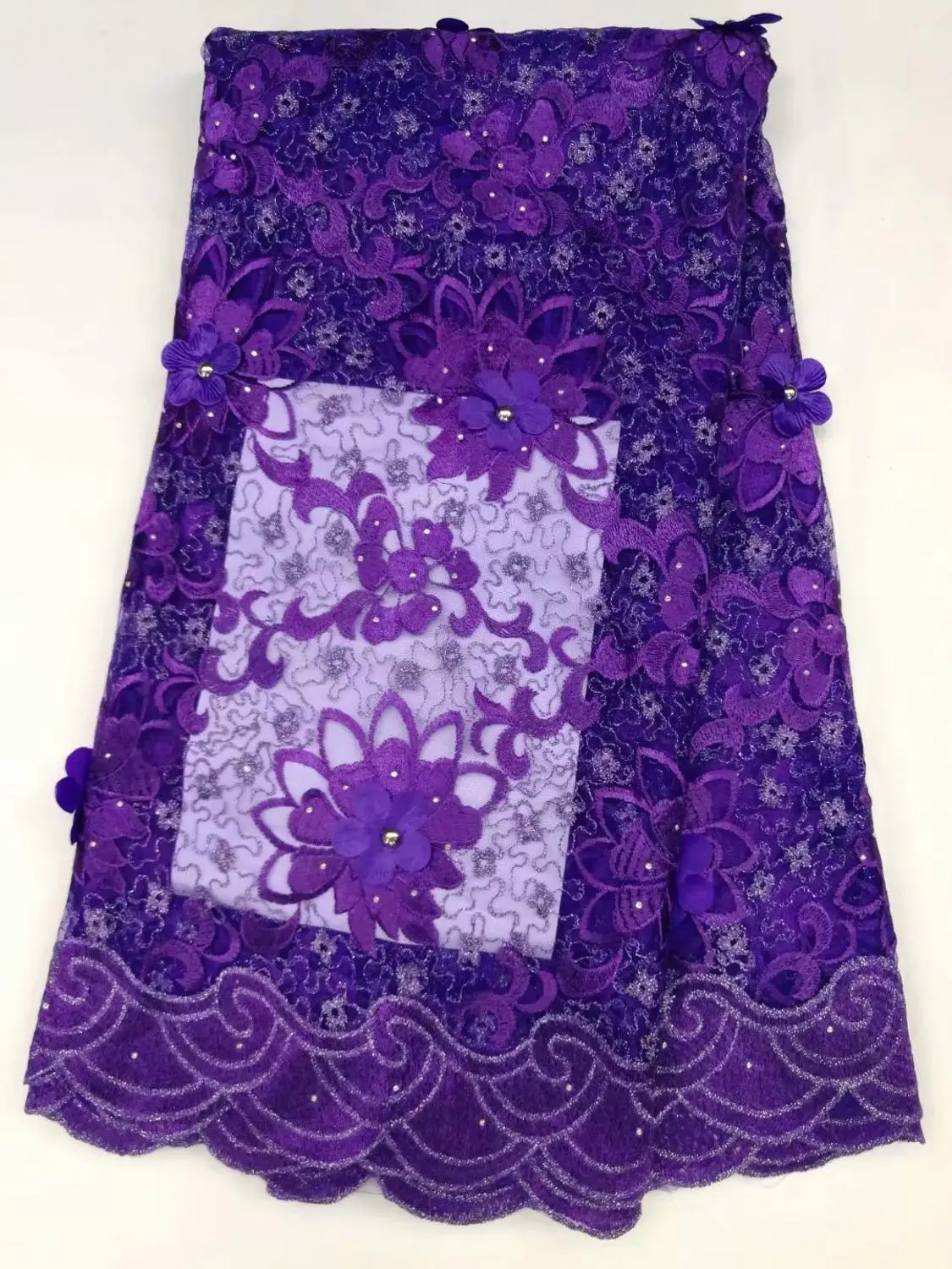 African lace fabric quality 2019 French 3-D Nigerian gauze embroidery on the rock side of Dubai | Дом и сад