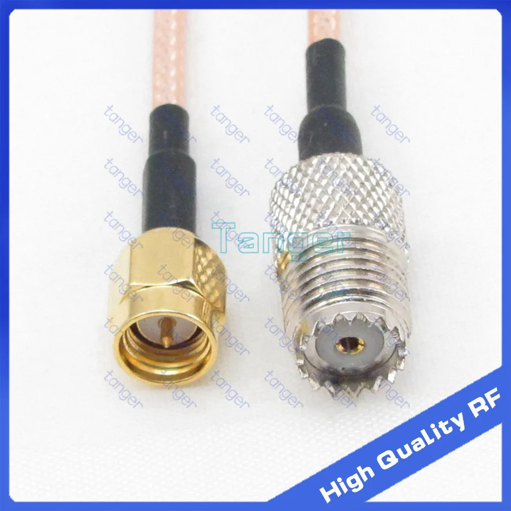 6-дюймовый mini UHF разъем Мама-папа SMA со стандартным коаксиальным кабелем косичка