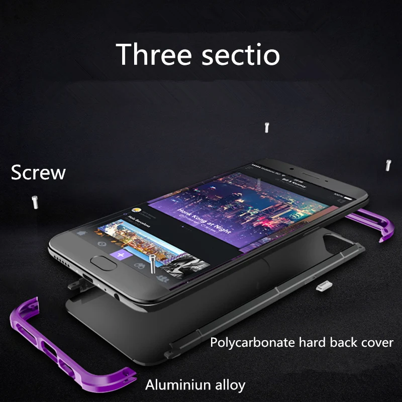 Чехол для OPPO R9 R9s металлический алюминий + PC Роскошный чехол телефона hull Wapiti